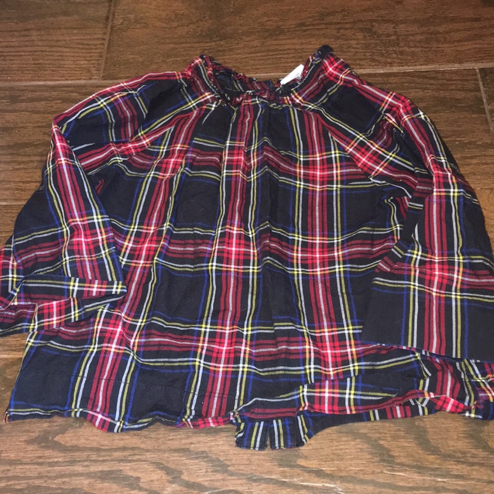 Crewcuts 4-5 Christmas plaid blouse